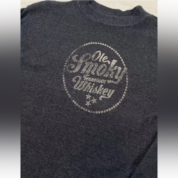 Ole Smoky Whiskey Long Sleeve Crewneck Nub Relaxed Fit Sweatshirt Navy Women’s S - Picture 10 of 14